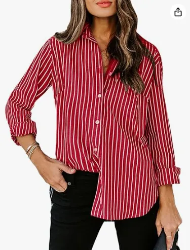 European And American Trendy Shirt Striped Pattern Printed 3D Shirt 05Color - Shop at LoveMi