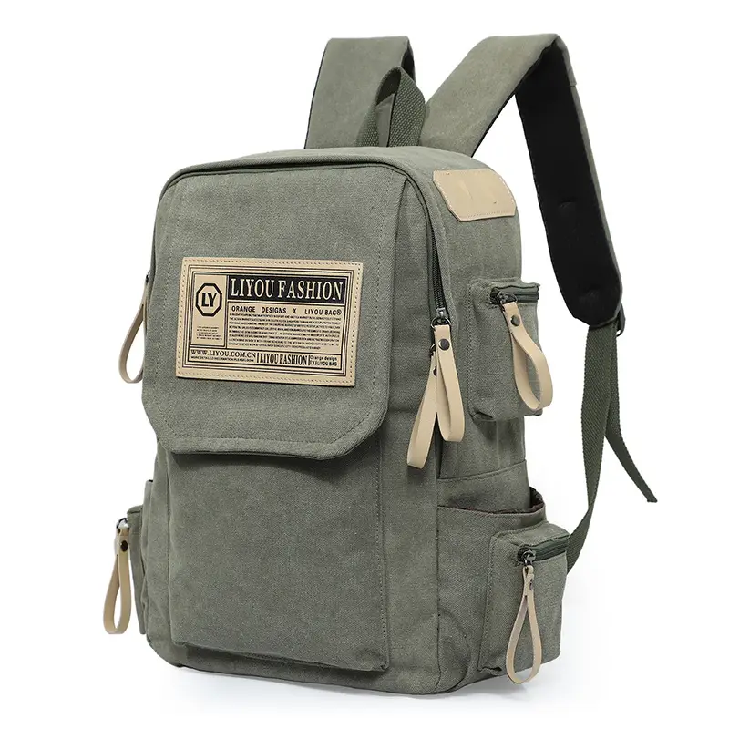 Canvas Travel Backpack for Leisure and Sports