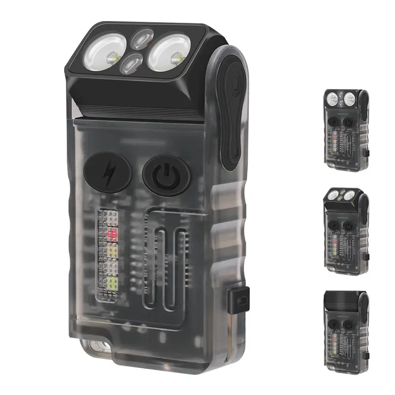 V20 Multi-function 180-degree Adjustable Buzzer Personal Alarm Portable Light Long Endurance Flashlight