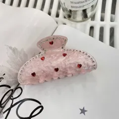 Spot Drill LOVE Hair Accessories Letters LOVE Barrettes High Sense - Love Heart About 8.5Cm - View 1