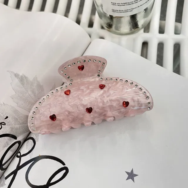 Spot Drill LOVE Hair Accessories Letters LOVE Barrettes High Sense Love Heart About 8.5Cm - Shop at LoveMi