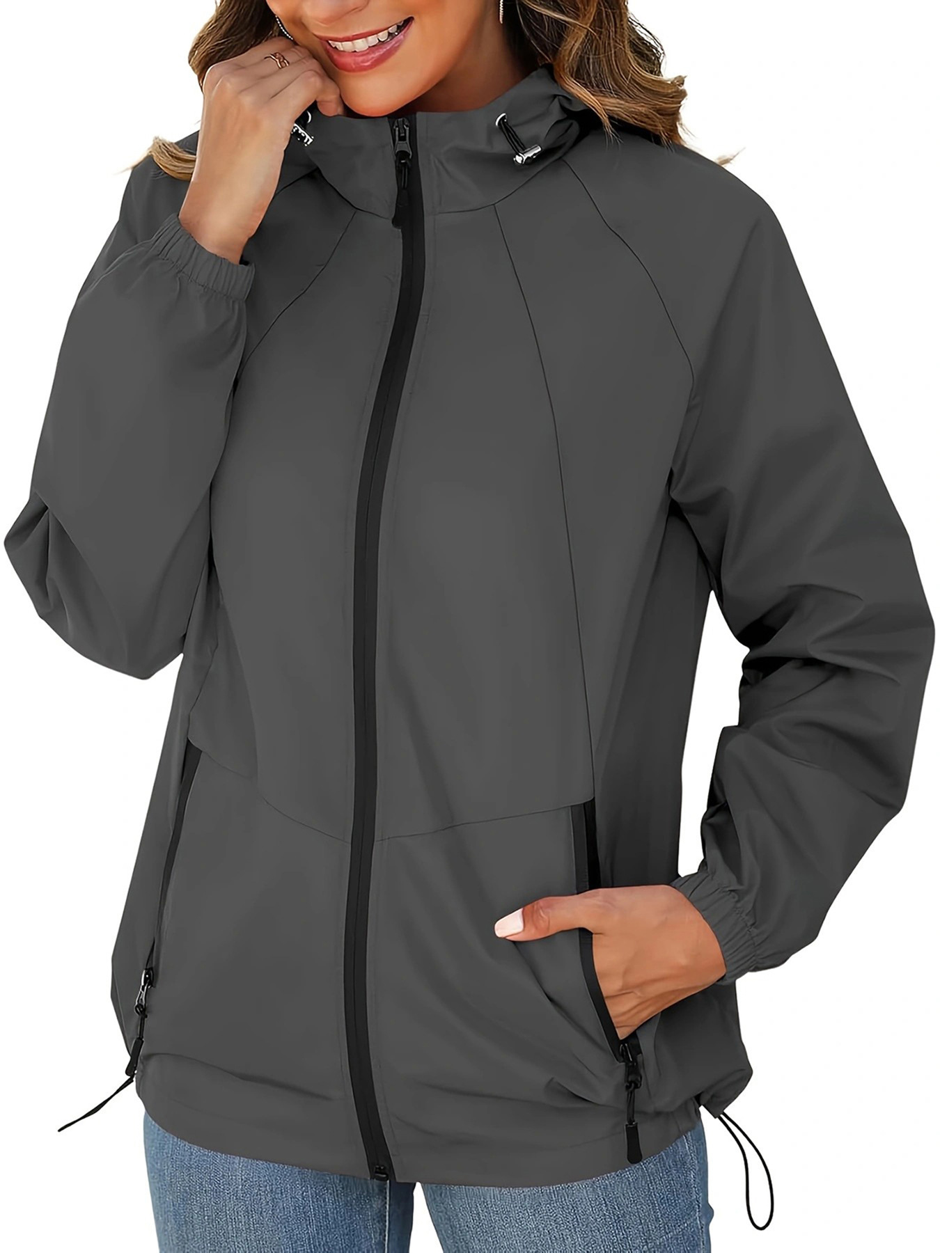 Zippered Hooded Lightweight Outdoor Windproof Jacket