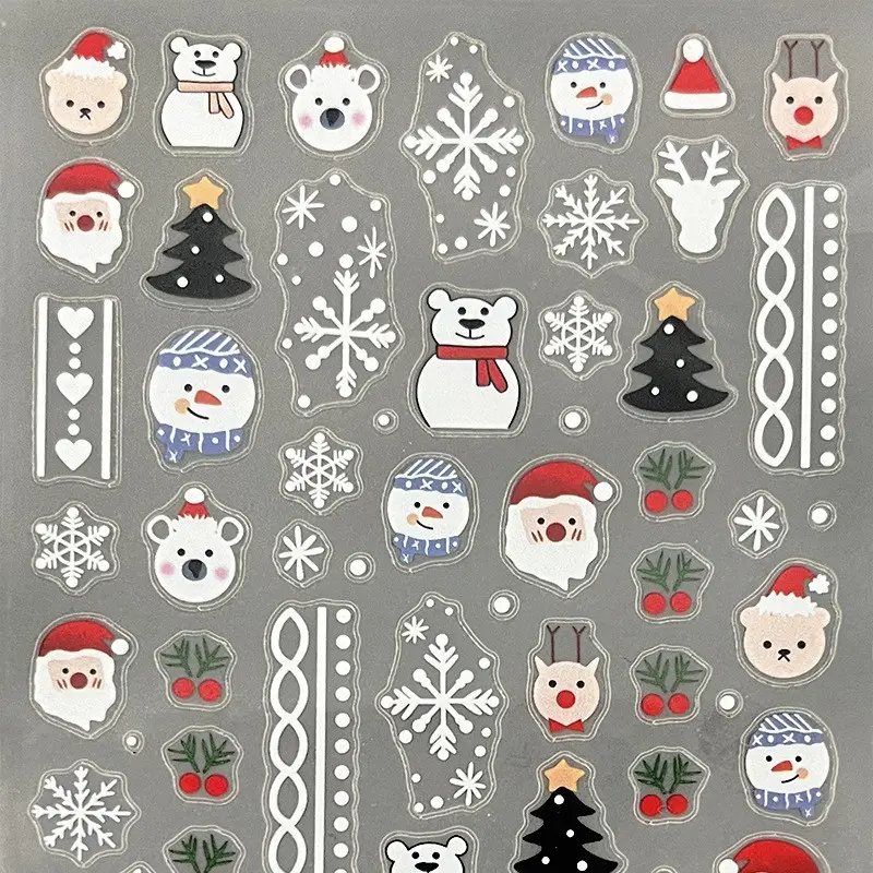 Thin Tough Matte Nail Sticker Christmas