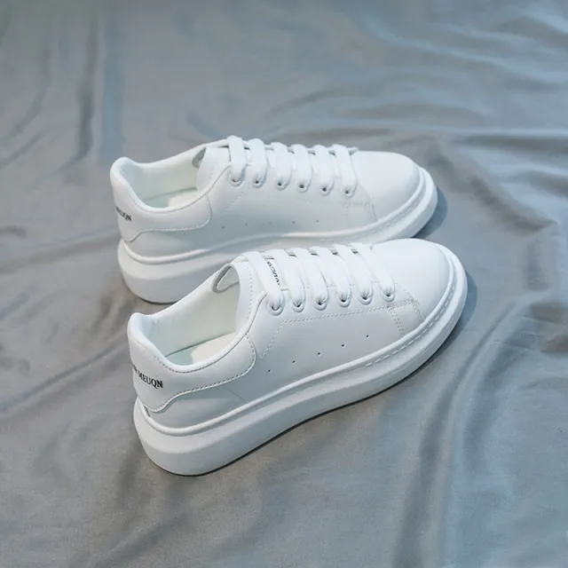 All match Microfiber Breathable Platform Height Increasing Women Shoes White - Shop at LoveMi