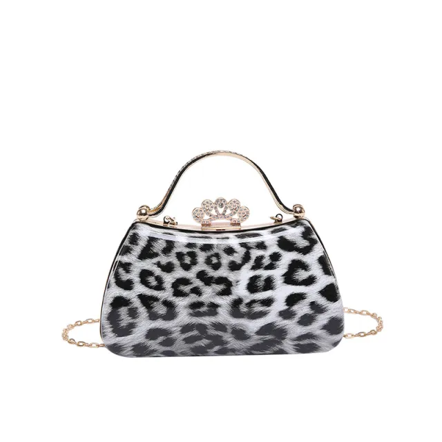 Leopard Print Fashion Retro Crossbody Bag For Women Black - Shop at LoveMi