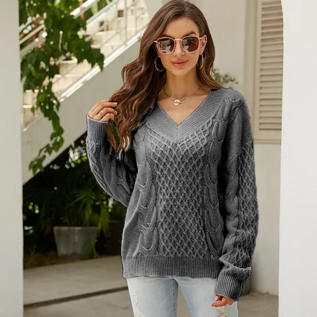 Fashion All matching Loose Pullover Women Gray - Shop at LoveMi