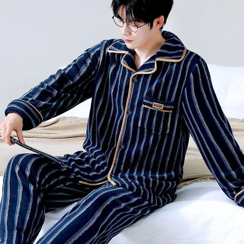 Pajamas Men's Autumn And Winter Thick Coral