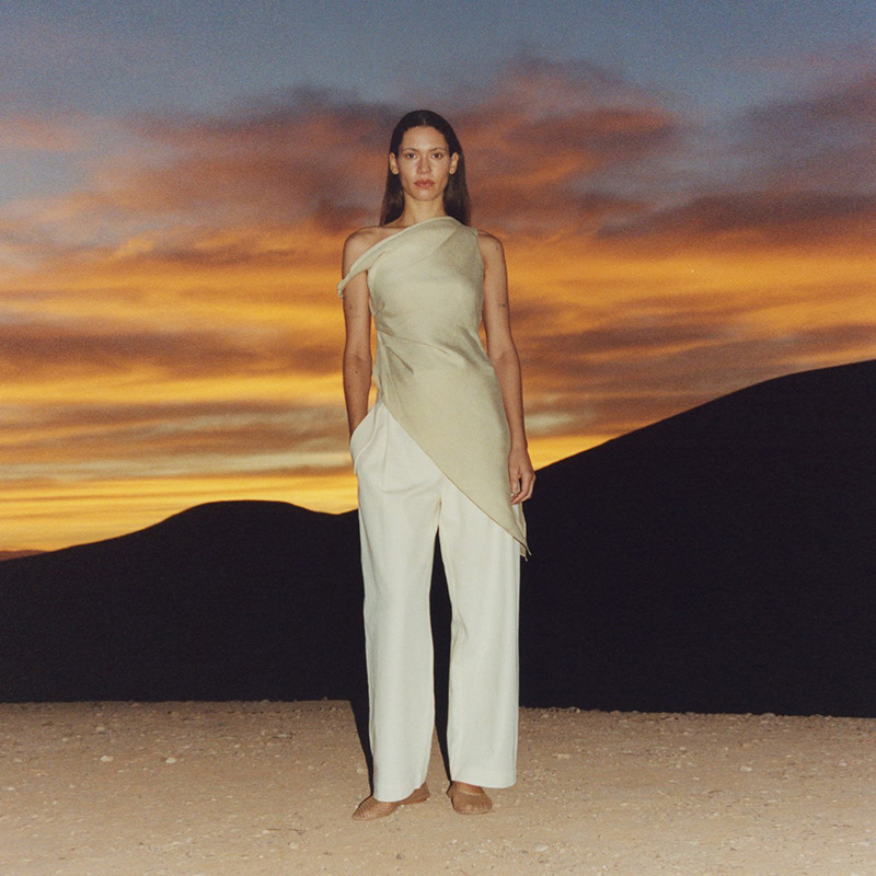 Solid Color Irregular Long T-shirt Top For Women