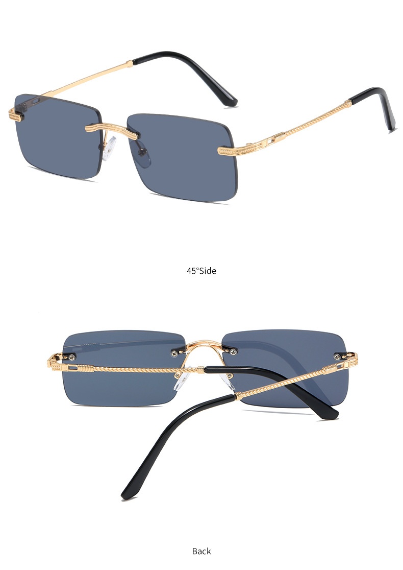 Frameless Personality Square Sea Sunglasses Comfortable Sun Glasses - Image 9