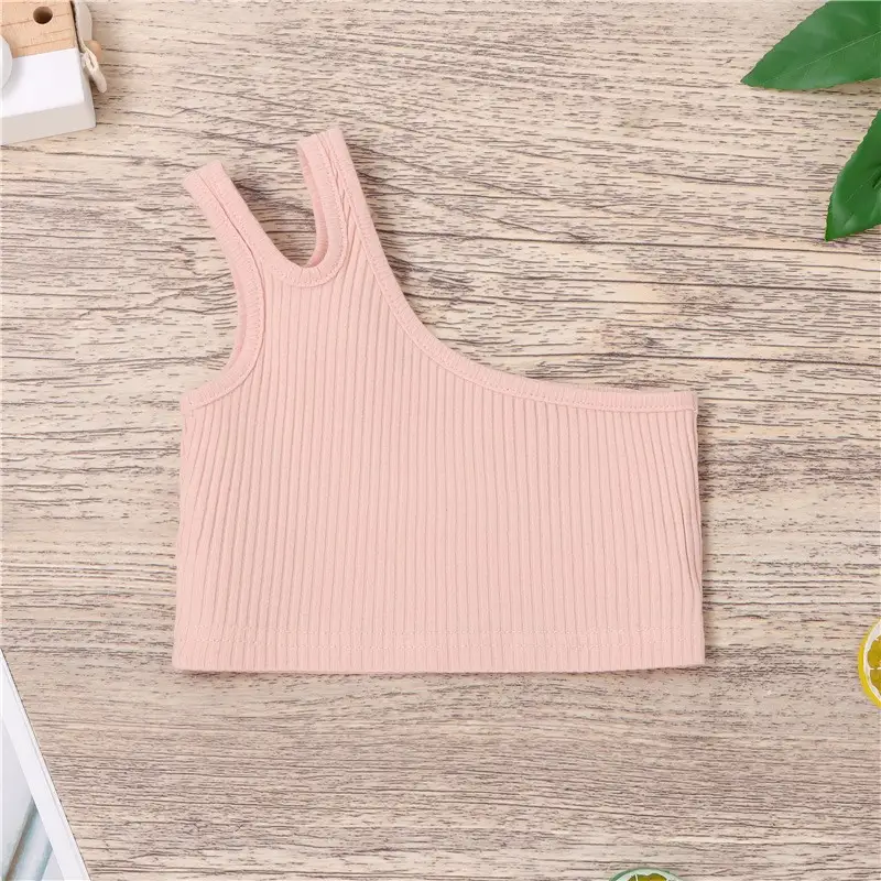 Casual Solid-Colored Cotton Tops For Girls