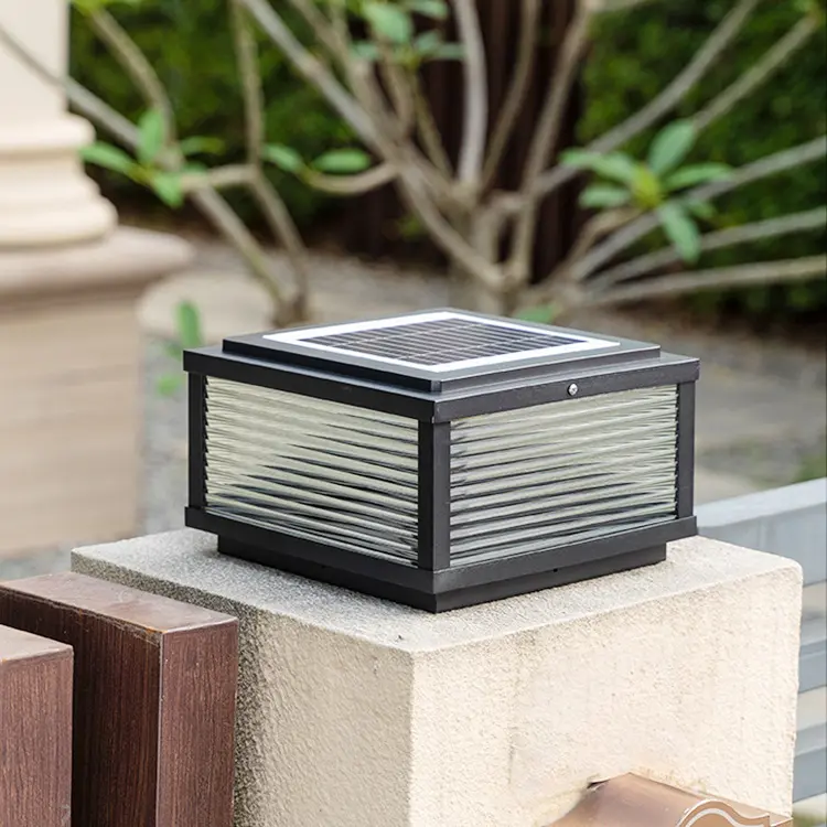 Outdoor Pillar Lights LED Solar-powered Landscape Wall