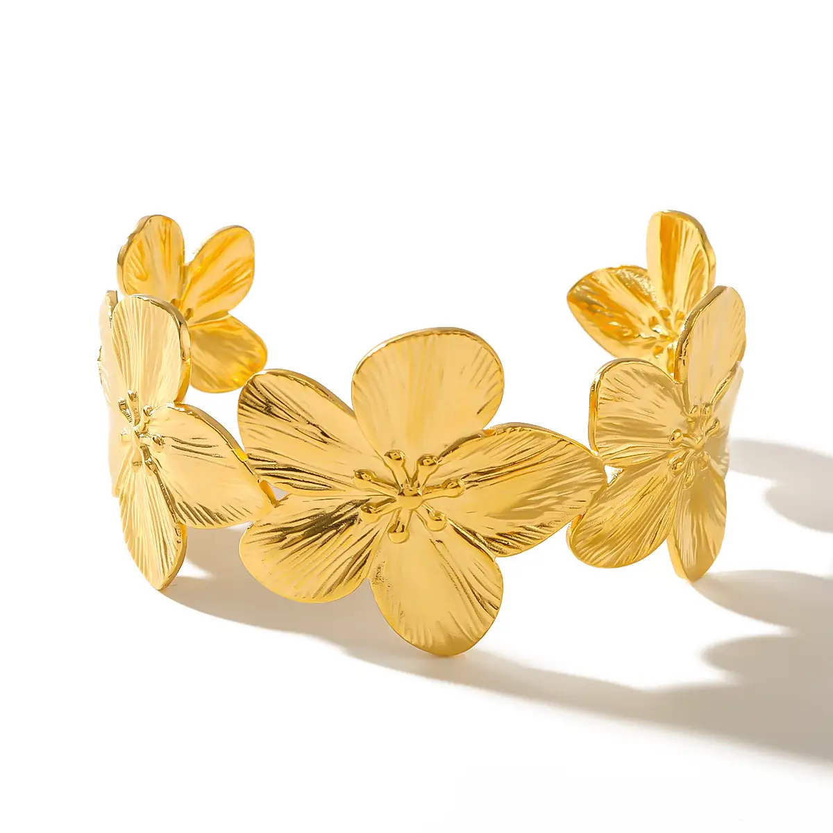 Middle East Gold Flower Ring High-grade Alloy Bracelet