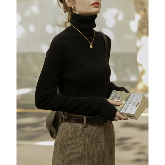 Avocado Green Wool Sweater Black - Shop at LoveMi