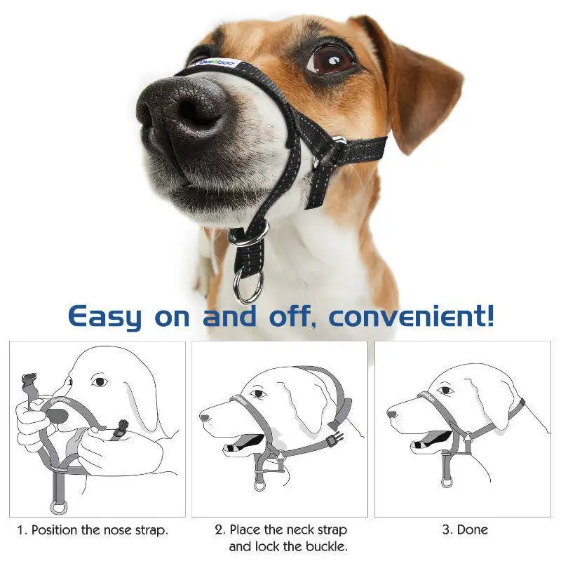 Amazon Dog Mouth Cover Nylon Adjustable Anti-bite Anti-miseating Dog Mask Breathable