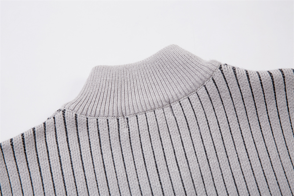 Men's Fashion Stripe Knitted Sweater Coat
