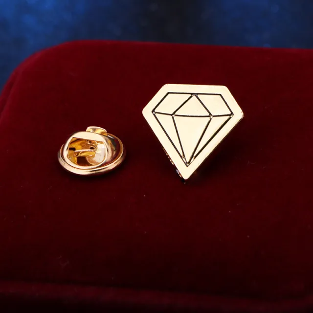 Korean Style Elegant Small Diamond Brooch Mini Style Small Pin Buckle Gold - Shop at LoveMi