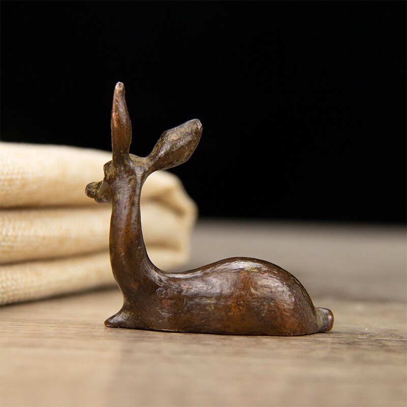 Title 2, Retro Purple Bronze Deer Decoration Alloy Deer ...