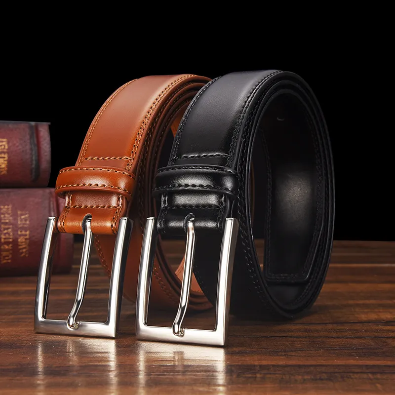 Men's Leather Belt Leather Pin Buckle Casual Belt
