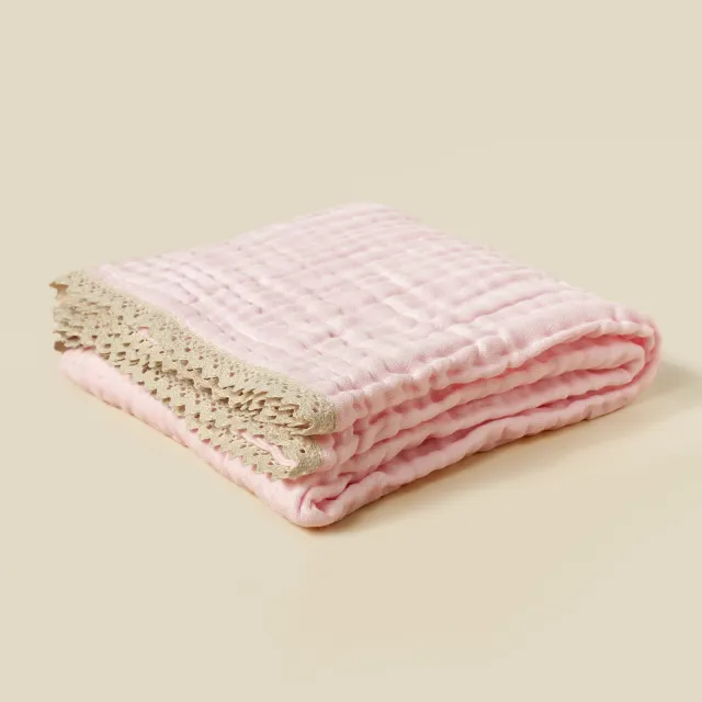 Personality Cotton Baby Lace Cover Blanket Pink - Shop at LoveMi