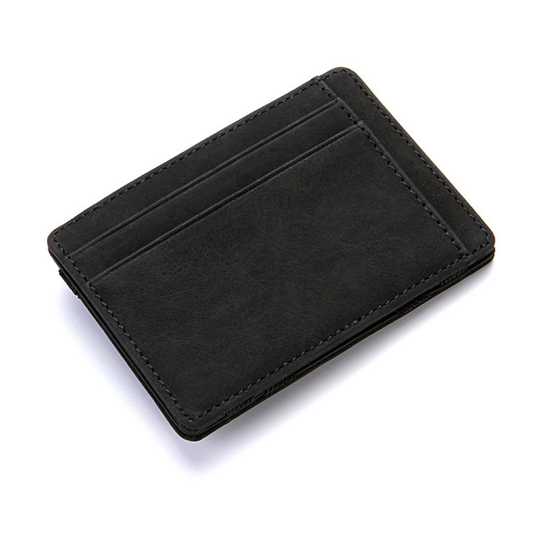 PU Creative Magic Wallet Flip Card Holder Men's Lady's Wallet Zipper Coin Purse Short — foto 9