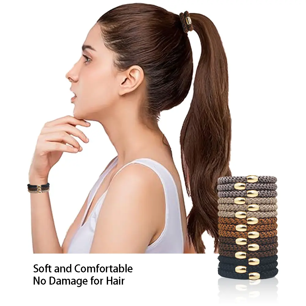 Embroidery Thread Twist High Elastic Hair Bands