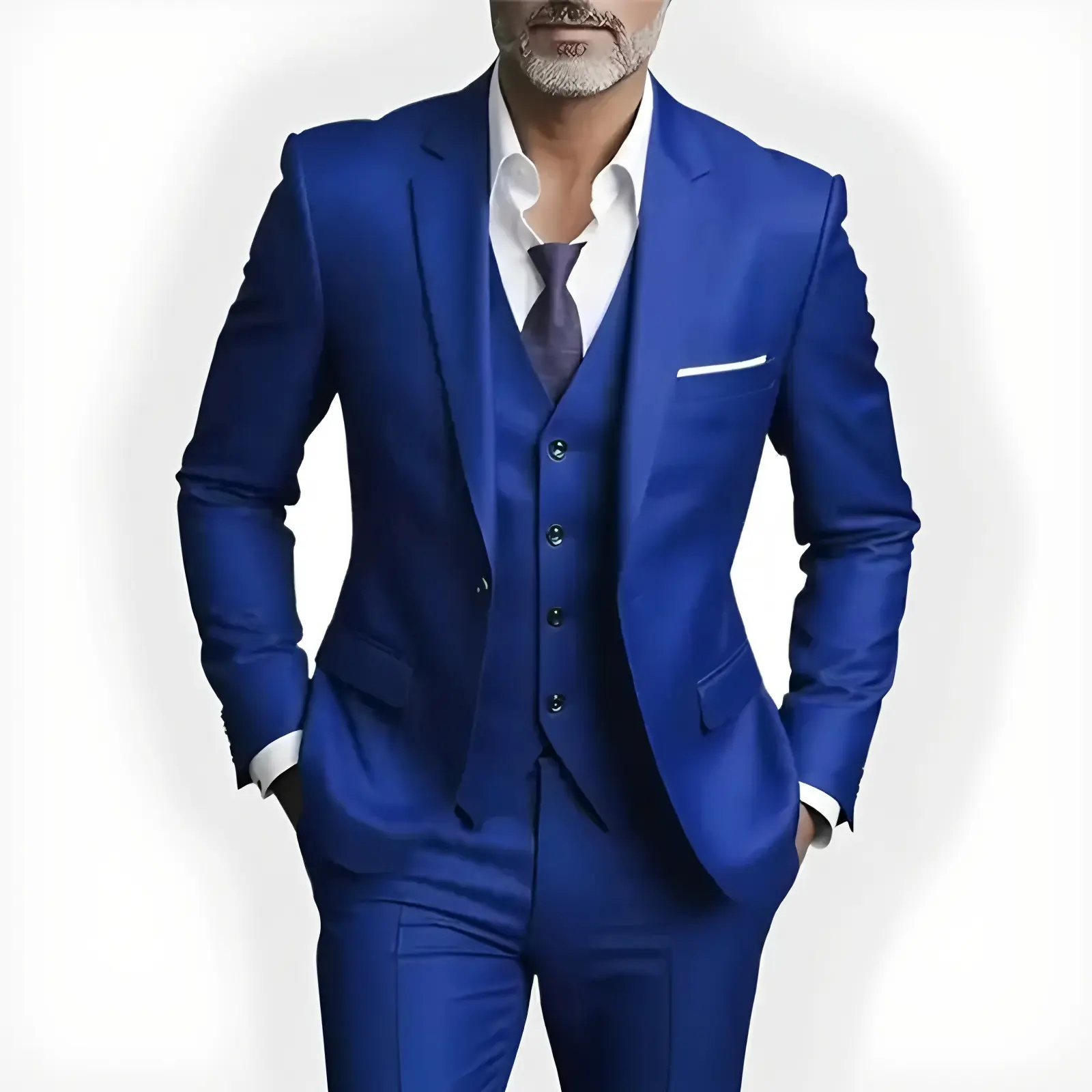 Men's Business Casual Suit Three Piece Set