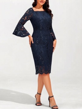 Women's Figure-flattering Heavily Embroidered Dress