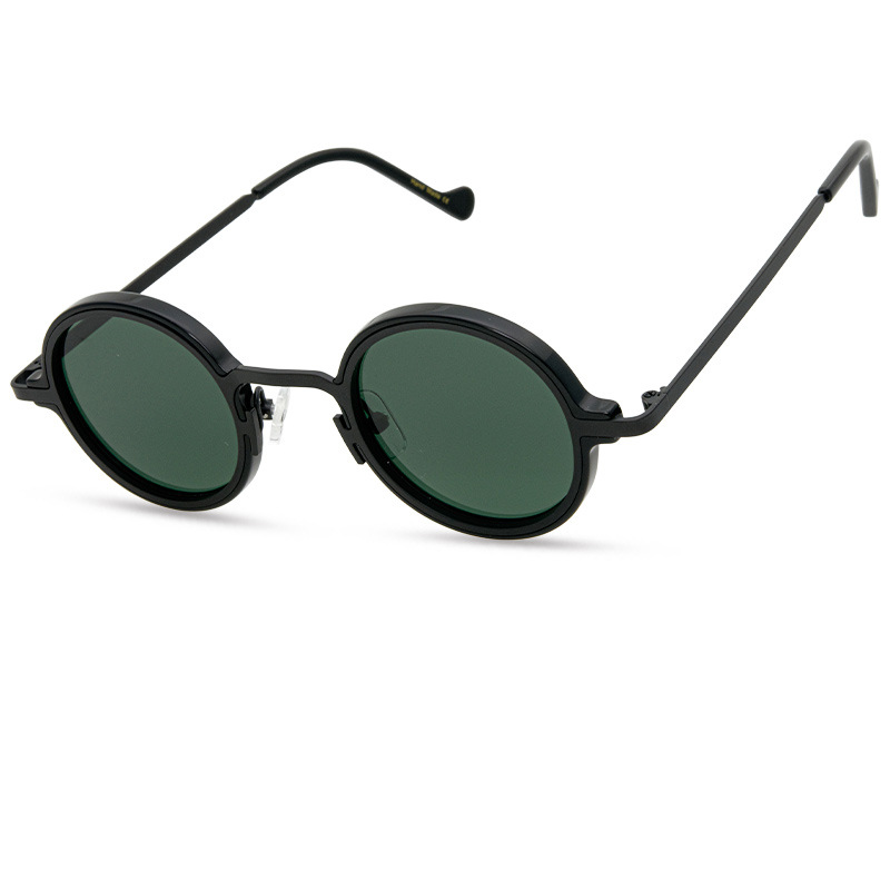 Retro Special Multicolor Niche Round Frame Sunglasses Neutral - Image 8