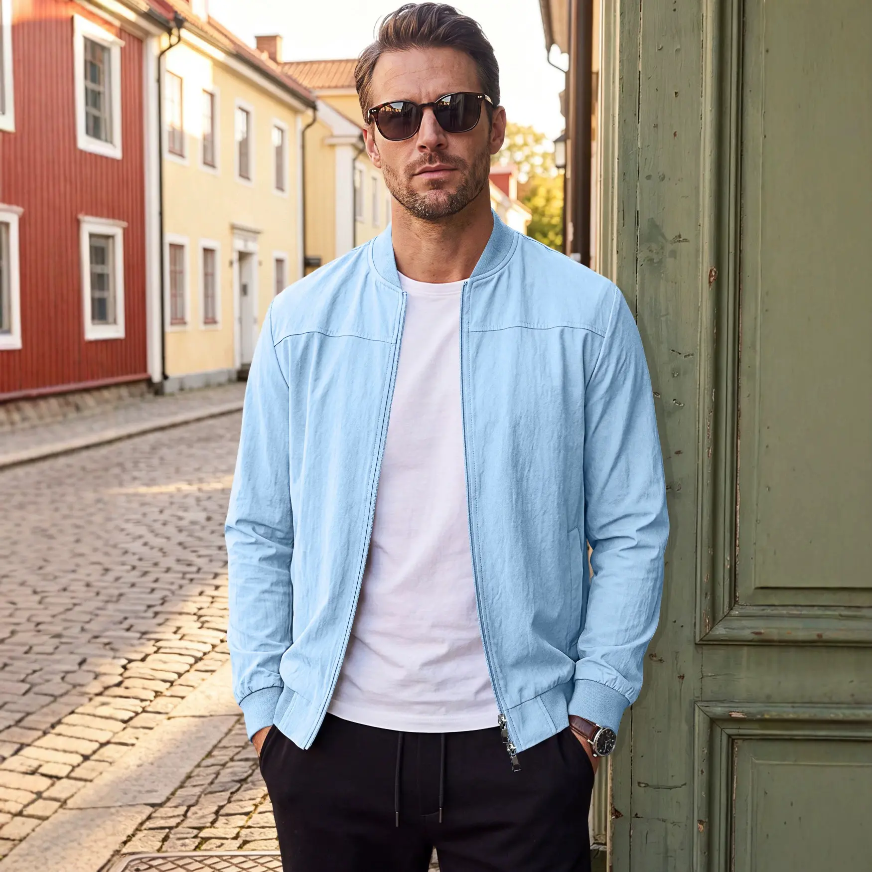 Mens Baseball Jacket With Zipper Sports