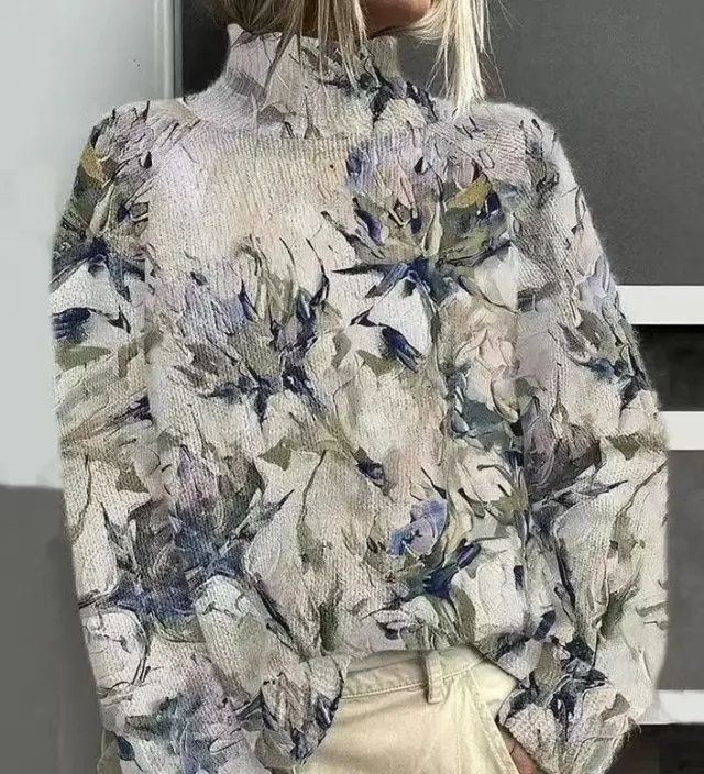 Christmas Abstract Print Casual Cardigan Coat Style9 - Shop at LoveMi