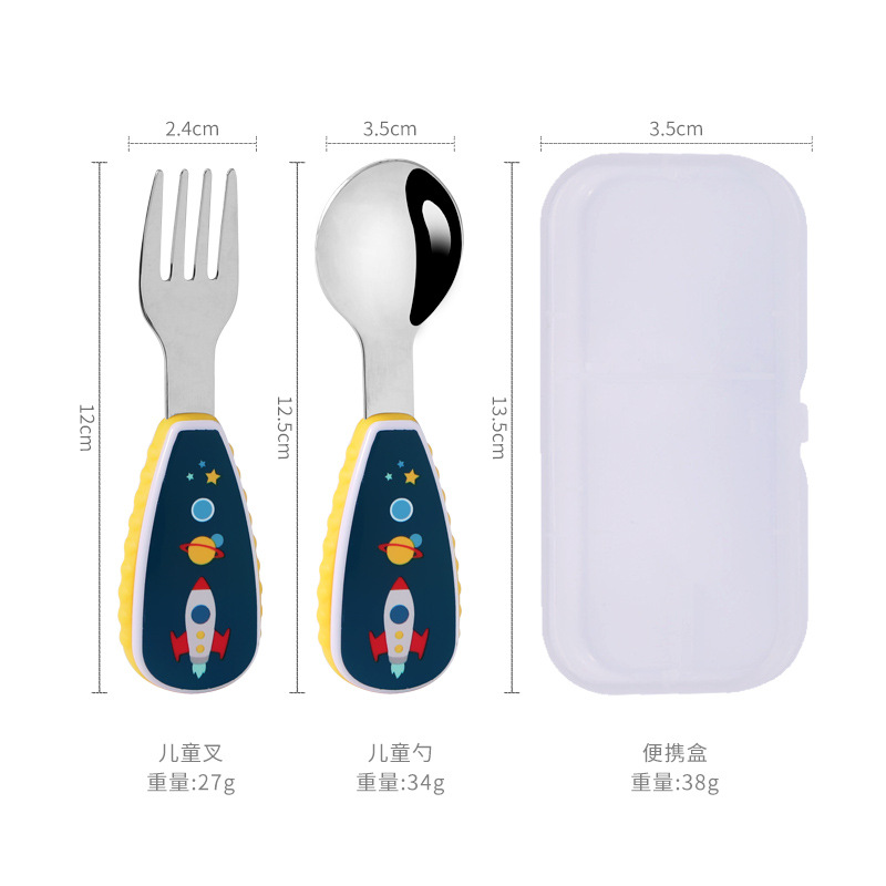 Stainless Steel Children Fork And Spoon Tableware Suit