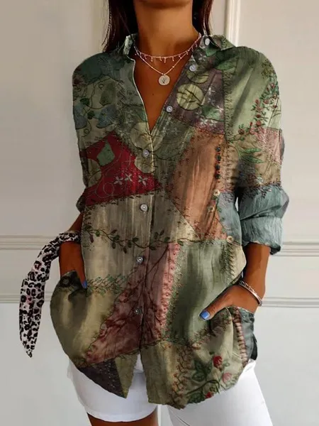 Women's 3D Digital Printing Fashion Long Sleeve Shirt L204 4Xl - Shop at LoveMi