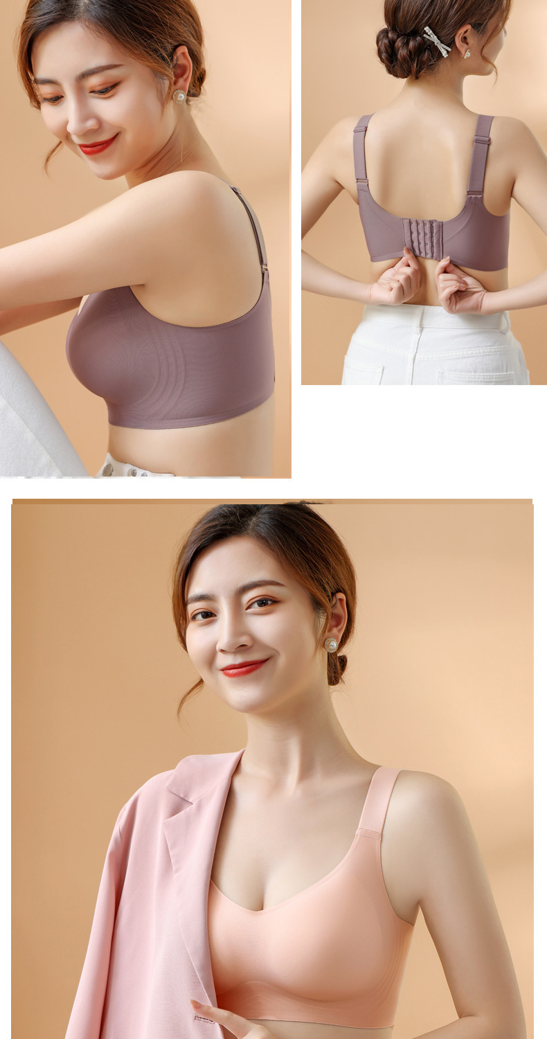 Title 7, 3D Jelly Stick Soft Support Gathering Bra Summe...