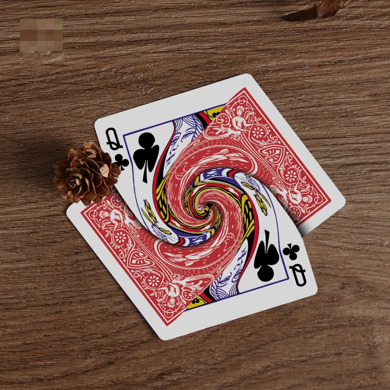 Rotary Card Close-up Performance Magic Props (Red-Only Prop