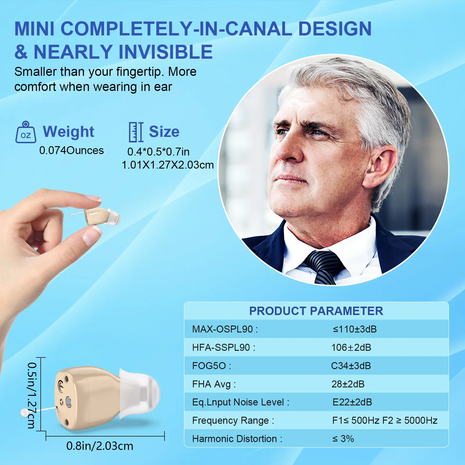 Noise Reduction Hearing Aid For The Elderly Without Howling And Sucking Digital Display