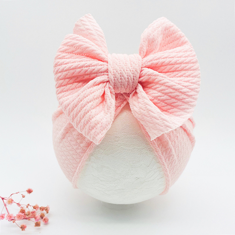 Title 4, New Sunken Stripe Double-layer Bow Baby Hat