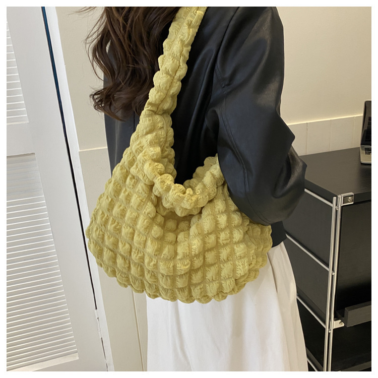 Niche Pleated Clouds Cute Simple Soft Trendy Western Style Underarm Commuter Bag — foto 20