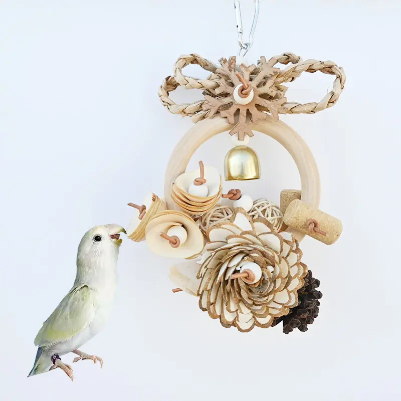 Plant Straw Gnawing Ring Natural Wood Slice