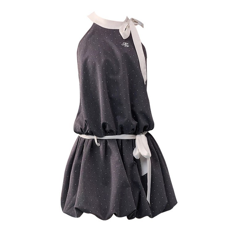 Korean Chic Niche Design Polka Dot Halter Dress