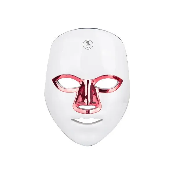 Rechargeable Manual Touch LED Beauty Mask White Rose Gold Rim - Shop at LoveMi