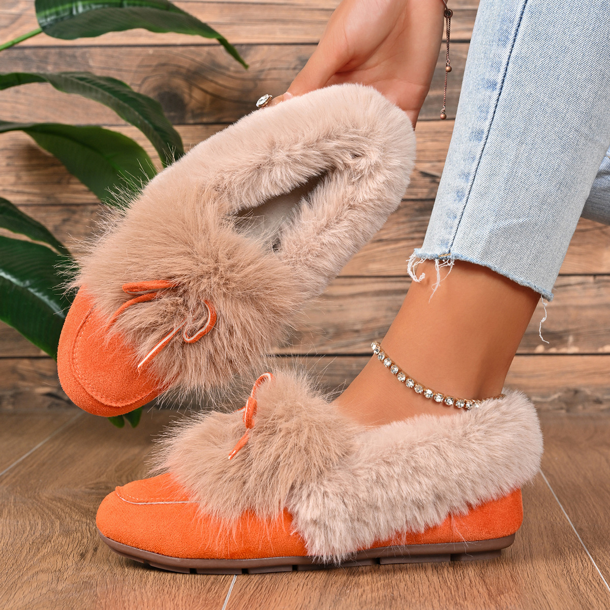 Women's Round-Toe Loafers with Bow, picture 3 of 4