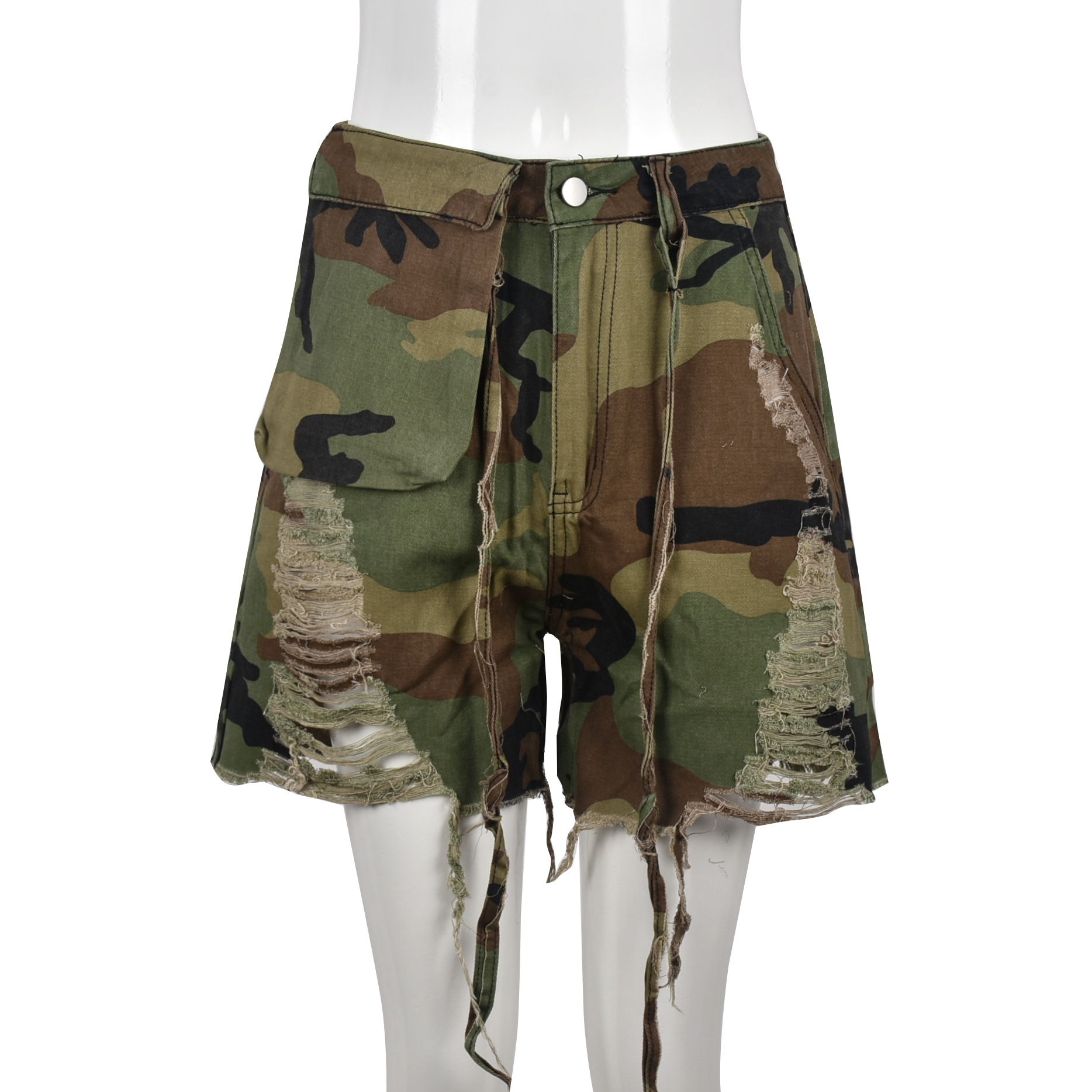 Title 2, Pantalon taille haute camouflage avec lavage pe...