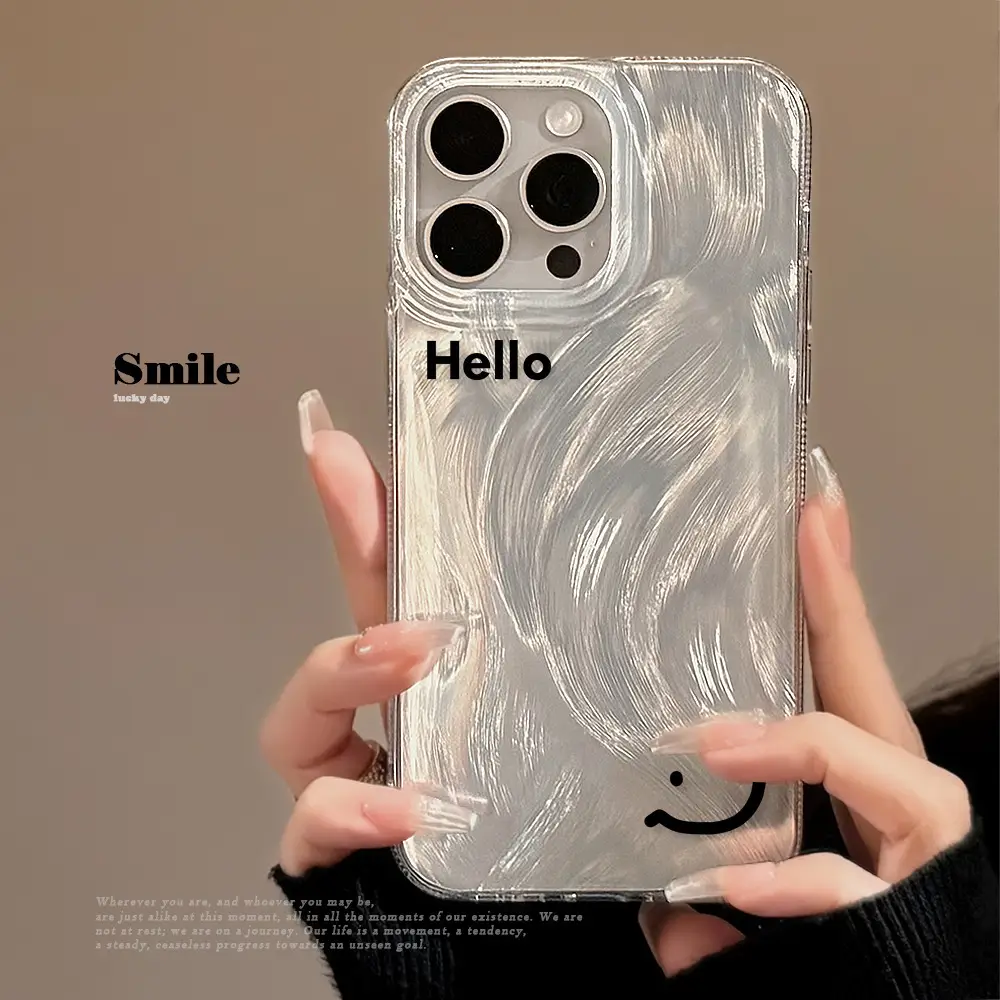 Niche Ins English Smile Face Simple Phone Case