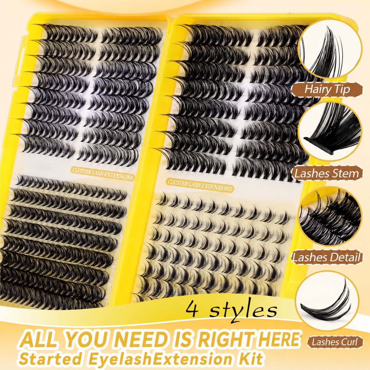 528-Cluster High-Volume Lash Book DIY Cluster Natural False Eyelashes