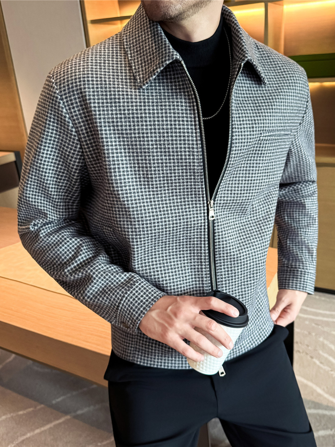 Houndstooth Plaid Jacket, picture 7 of 7