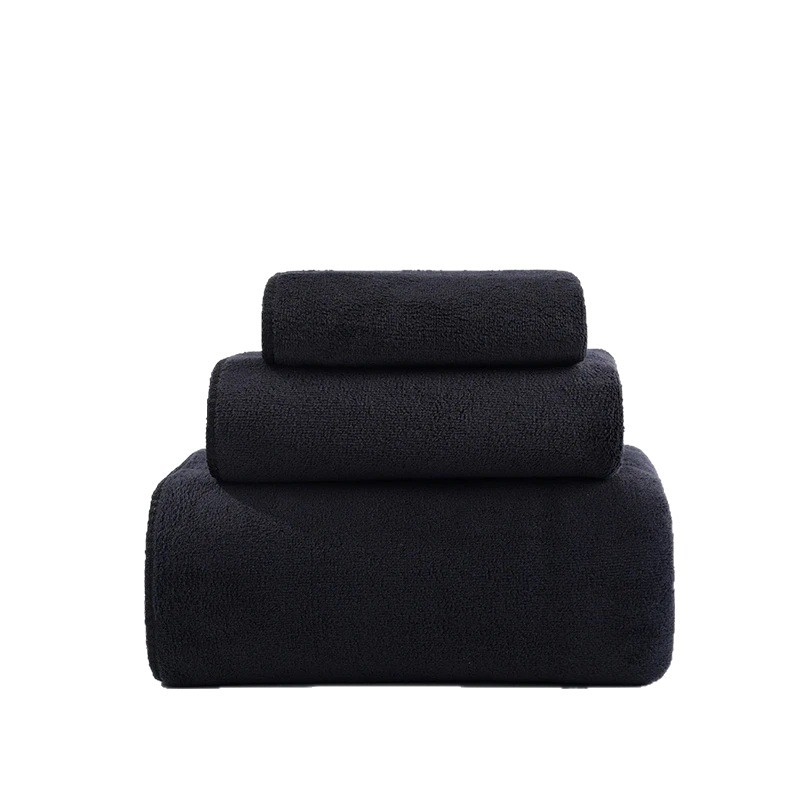 Thick Highly Absorbent Lint-free Towel – Black 140 x 70 cm | vcity.io