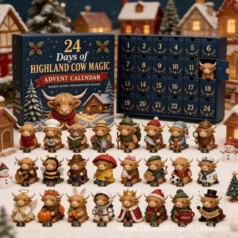 Highland Cow Christmas Calendar