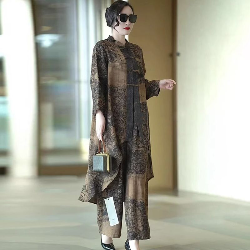 Asymmetrical Top and Wide-Leg Trousers Set, picture 4 of 5