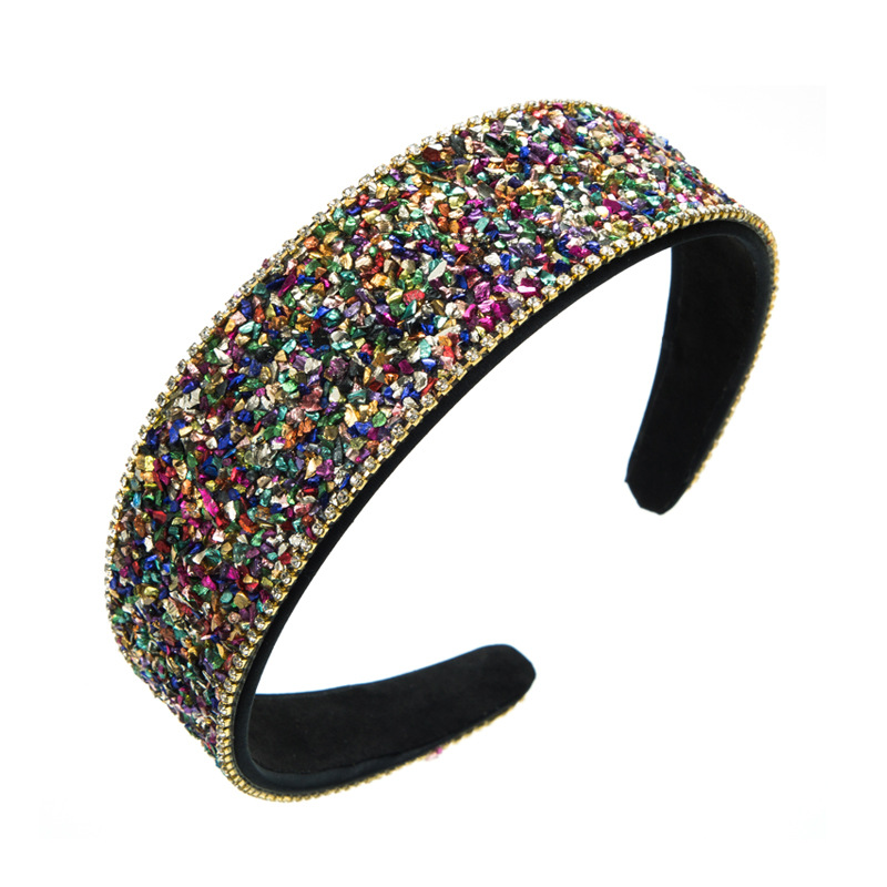Shiny Diamond-encrusted Wide-brimmed Korean Style High Sense Face Wash Hair Band