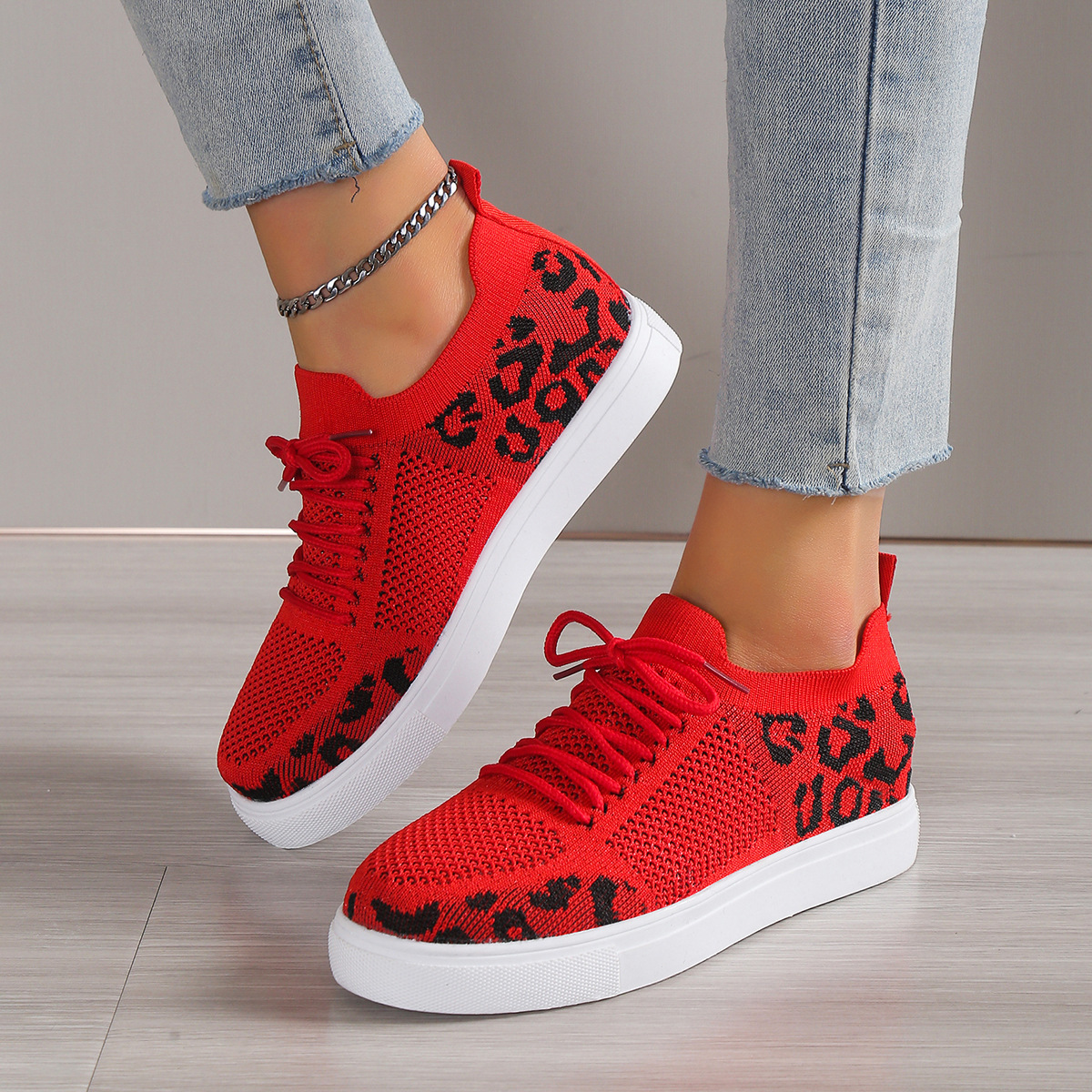 Red Leopard Print